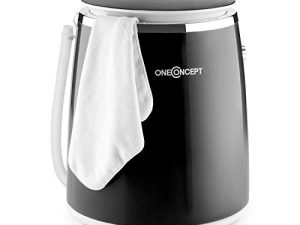 Oneconcept Ecowash Pico - غسالة محمولة ، غسالة صغيرة مدمجة ، تحميل علوي ، سعة الغسيل 7.7 رطل ، دورة العصر ، 380 واط ، توفير الطاقة والمياه ، مؤقت ، تشغيل سهل
