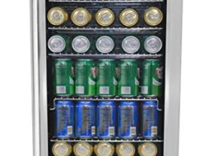 Whynter BR-130SB 120 سعة ثلاجة مشروبات من الفولاذ المقاوم للصدأ