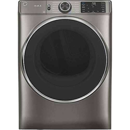 GE® 7.8 cu. قدم مجفف كهربائي ذكي بقدرة تحميل أمامي مزود بدورة بخار وتعقيم GE® 7.8 cu. قدم مجفف كهربائي ذكي بقدرة تحميل أمامي مزود بدورة بخار وتعقيم