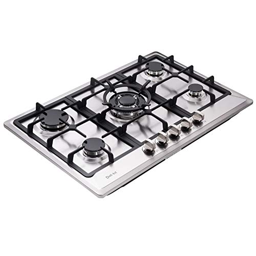 Deli-kit 30 بوصة مواقد غاز NG / LPG محكمة الغلق 5 شعلات موقد غاز مسطح من الفولاذ المقاوم للصدأ DK257-A02 موقد غاز Deli-kit 30 بوصة مواقد غاز NG / LPG محكمة الغلق 5 شعلات موقد غاز مسطح من الفولاذ المقاوم للصدأ DK257-A02 موقد غاز
