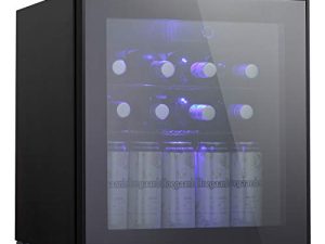 أنتاركتيكا ستار 1.6cu.ft مبرد نبيذ / خزانة مشروبات قبو نبيذ صغير صودا بيرة منضدة بار ثلاجة عملية هادئة ضاغط باب قائم بذاته زجاج أسود