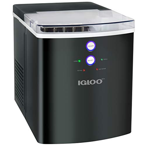 آلة صنع ثلج كهربائية محمولة ذات سعة كبيرة من Igloo ICEB33BS ، 33 رطلاً في 24 ساعة ، 9 مكعبات ثلج جاهزة في 7 دقائق ، مع مغرفة ثلج وسلة ، فولاذ مقاوم للصدأ أسود آلة صنع ثلج كهربائية محمولة ذات سعة كبيرة من Igloo ICEB33BS ، 33 رطلاً في 24 ساعة ، 9 مكعبات ثلج جاهزة في 7 دقائق ، مع مغرفة ثلج وسلة ، فولاذ مقاوم للصدأ أسود