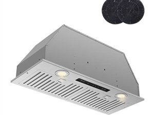 أدخل شفاط المطبخ 30 بوصة مع 800CFM ، محرك DC ، EVERKITCH ، شفاط موقد مدمج ، فلتر من الفولاذ المقاوم للصدأ ، شفاط مطبخ مع 6 سرعات إيماءات وتحكم باللمس