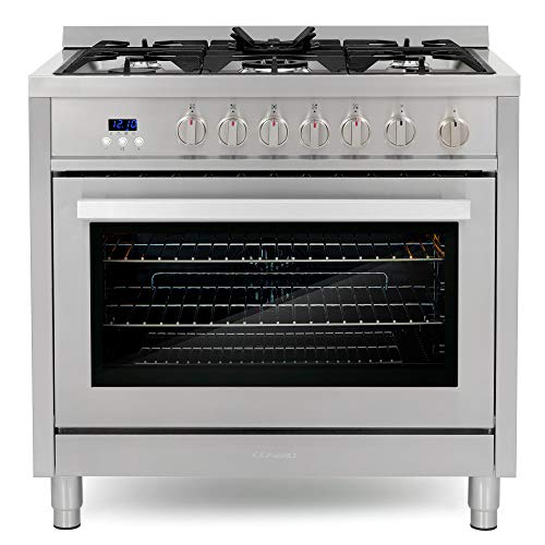 COSMO COS-965AGFC 36 بوصة نطاق الغاز مع موقد 5 شعلات ، 3.8 متر مكعب. فرن حراري سريع مع 5 وظائف ، شبكات حديد زهر شديدة التحمل من الفولاذ المقاوم للصدأ COSMO COS-965AGFC 36 بوصة نطاق الغاز مع موقد 5 شعلات ، 3.8 متر مكعب. فرن حراري سريع مع 5 وظائف ، شبكات حديد زهر شديدة التحمل من الفولاذ المقاوم للصدأ