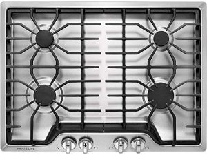 Frigidaire FFGC3026SS طباخ على شكل موقد غازي 30 بوصة مع 4 شعلات ، ADA متوافق من الفولاذ المقاوم للصدأ
